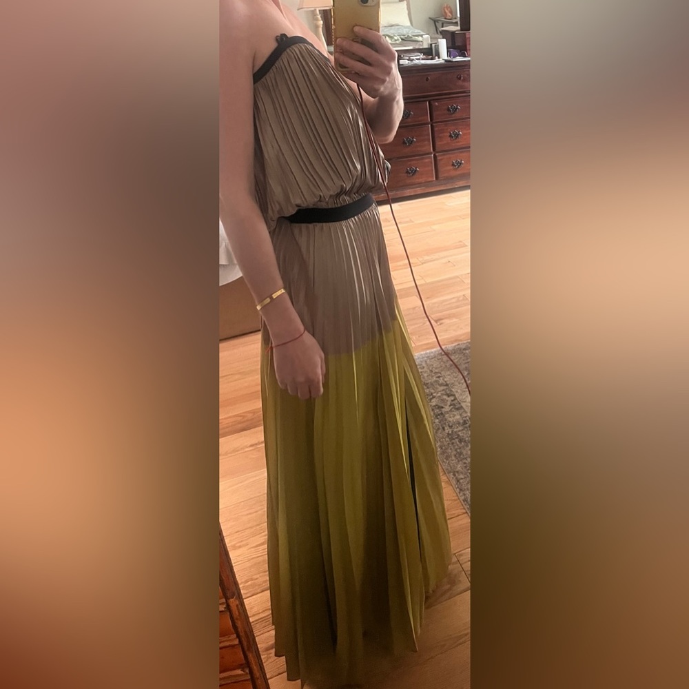 BCBG MaxAzria LILYAN Colorblock
maxi pleated dress - Picture 3 of 11